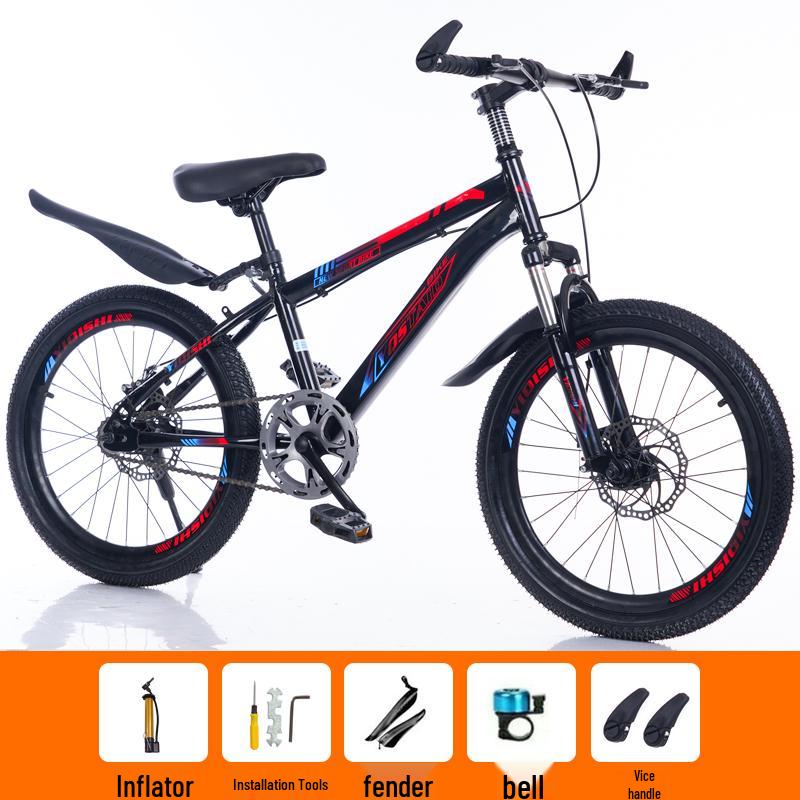 Children's Mountain Bike: Variable Speed, Disc Brake, Ages 6-12, Suitable for Boys, Girls, and Teens