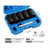 6pcs 1/2 Inch Square Drive Socket Wrench Damaged Nut Remover Set Sockets Bolt Nut Removal Extractor Lug Tool Locking Wheel