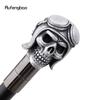 Silver Resin Skull Head Walking Cane Fashion Decorative Steel Walking Stick Gentleman Elegant Cosplay Cane Knob Crosier 92cm