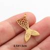 6pcs Fashion Animal Pendant Sea Turtle Tail Horse Stainless Steel Lobster Bird Charms for Jewelry Making Bulk Handmade Keychain