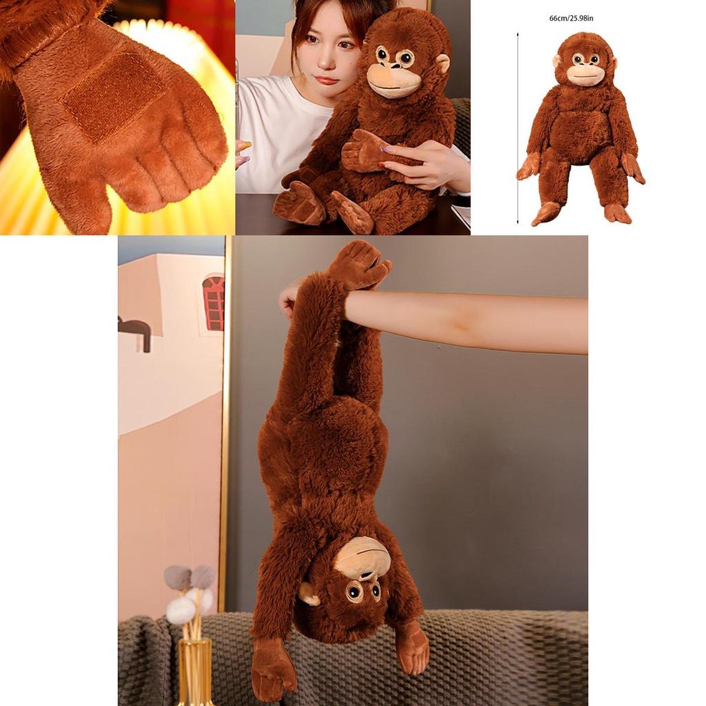 Large Plush Gorilla Toy With Long Arms Realistic Monkey Stuffed Animal 66cm Tall