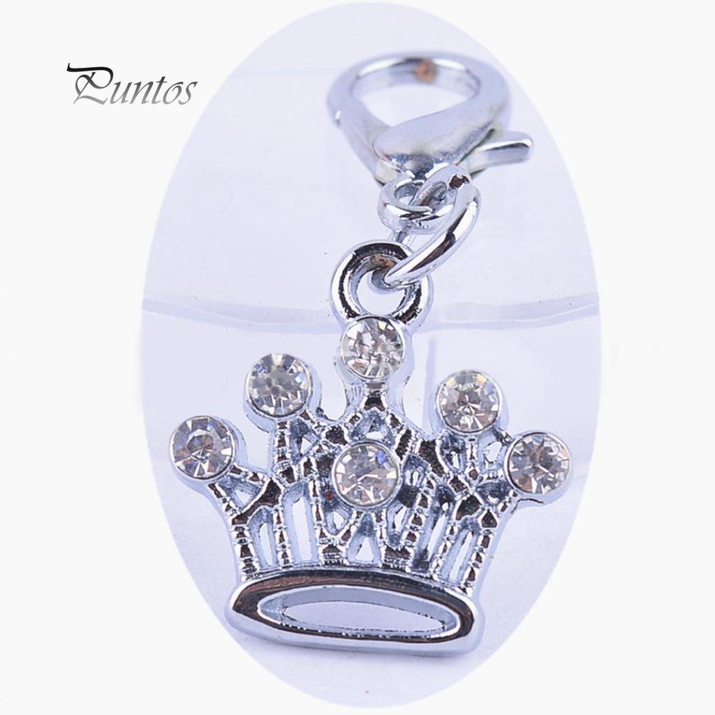 Rhinestone Crown Pet Tag Pendant Collar Jewelry Necklace