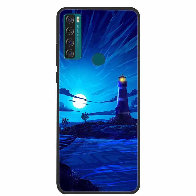 Para TCL 20 SE Funda 205 de silicona suave Funda de dibujos animados para TCL 20B 6159K Funda trasera para TCL 20 R 5G 20SE Fundas de moda TPU Funda