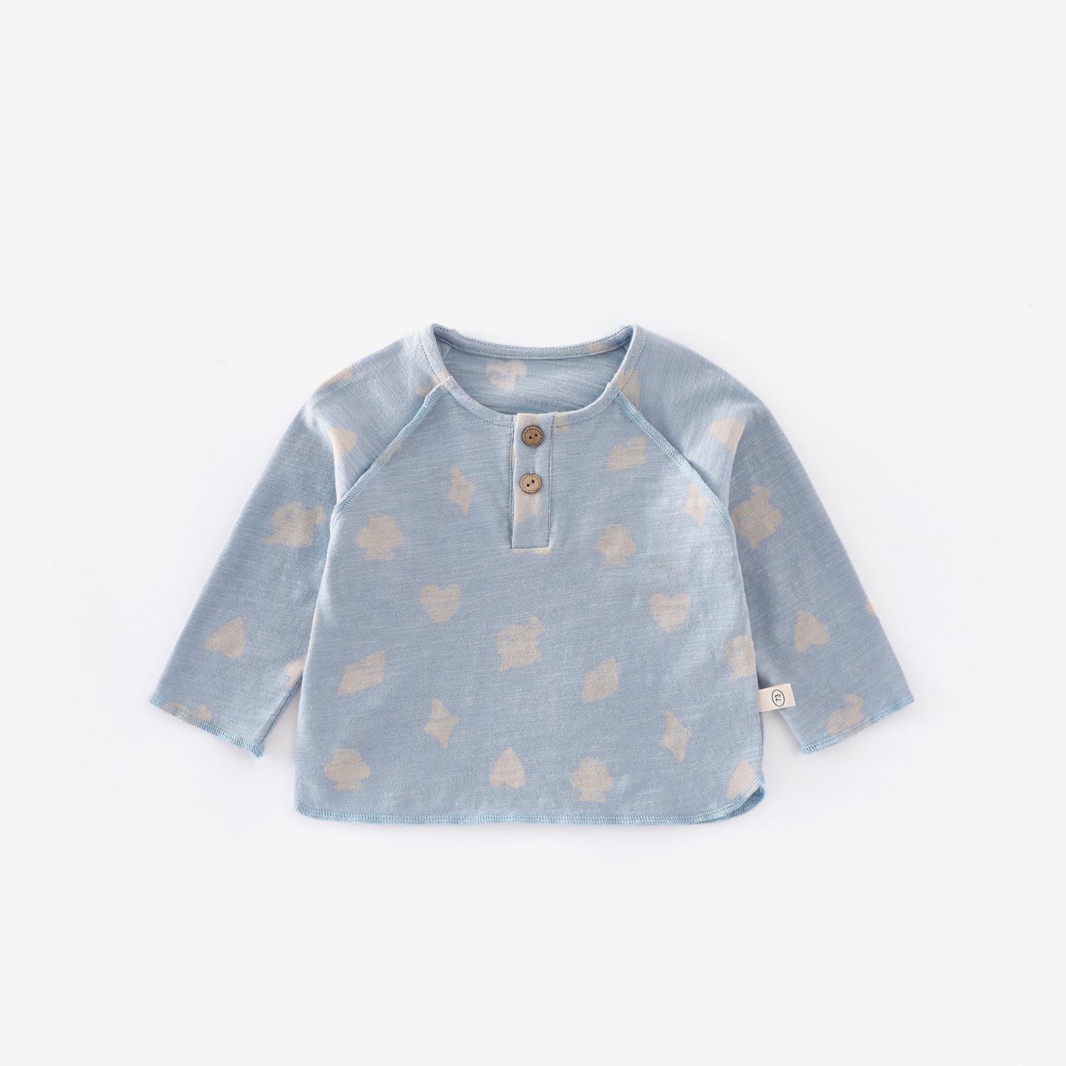 

Детская футболка с мультяшным принтом щенка на осень 2025 года - Корейский стиль для мальчиков 100 cm синий