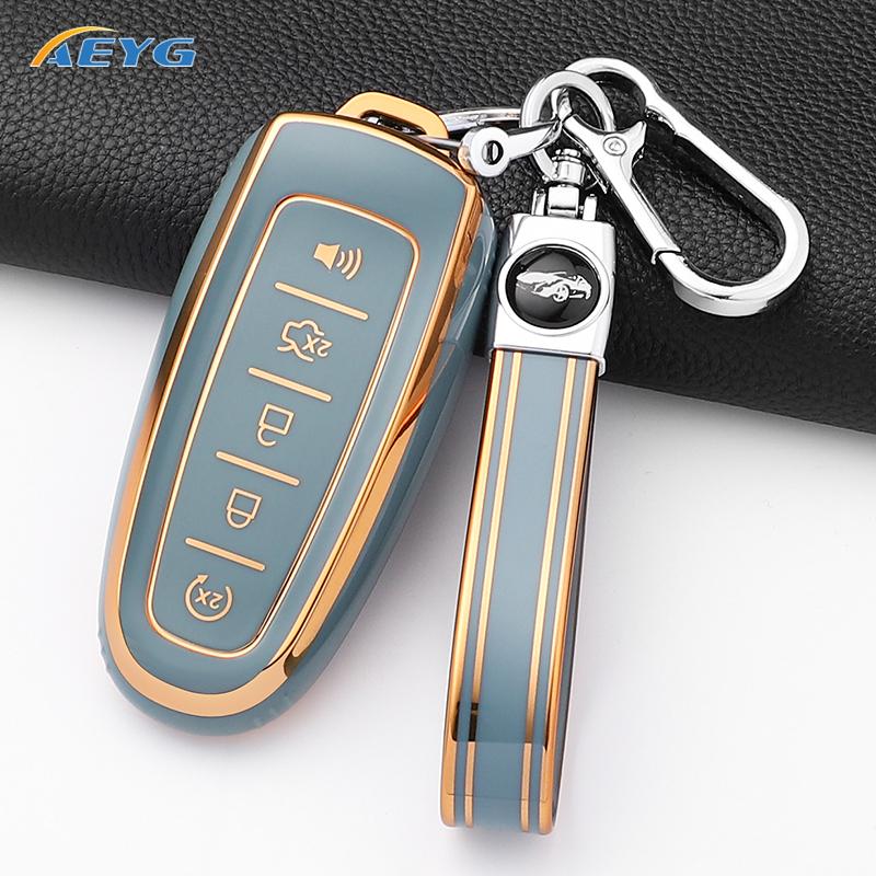 New Soft Tpu Car Key Case Cover Shell For Ford Explorer Edge Escape Flex Taurus 2011 2012 2013 2014 5 Buttons Accessories