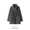 Kaslead New Arrival Women's Clothing Fashion Style Fashion All-Match Stripes Woolen Scarf Baggy Coat