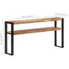 Table Console - VIDAXL - 150x30x75 cm - Bois d'acacia massif - Fer enduit de poudre - Classique