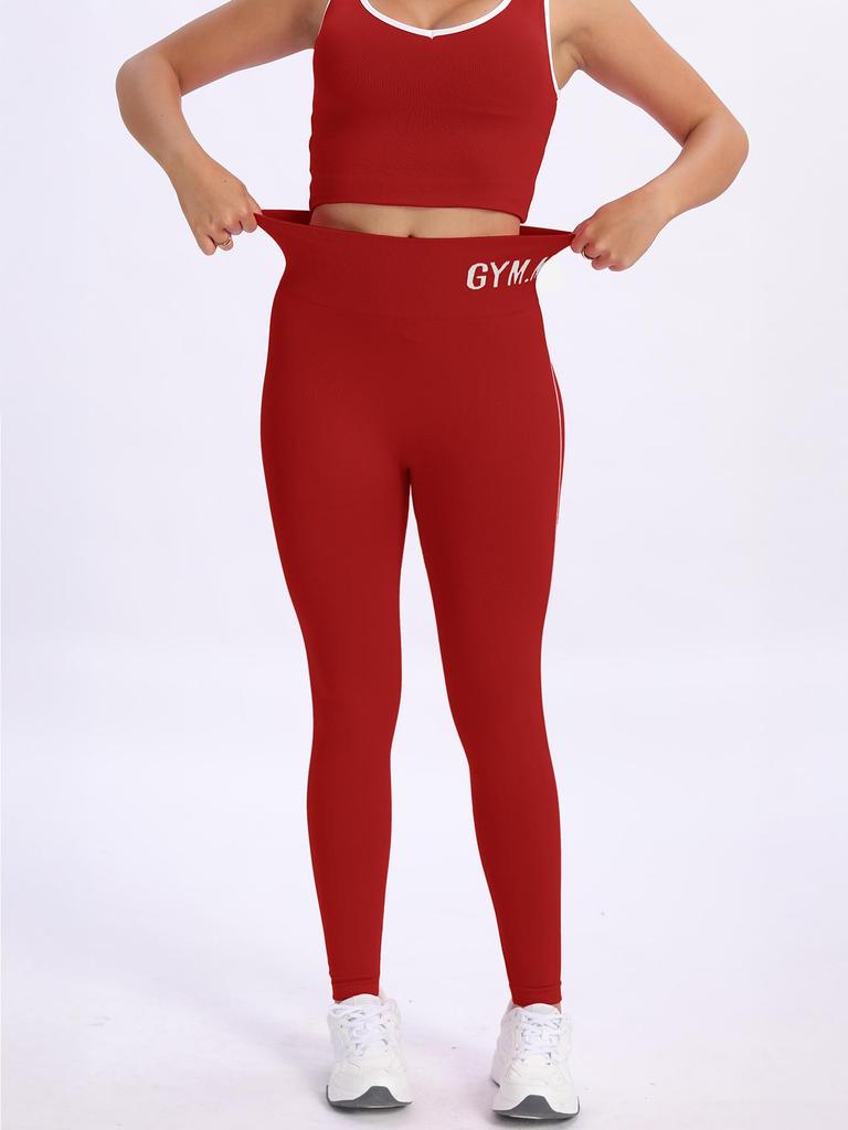 Autumn Colorblock Seamless Yoga Pants