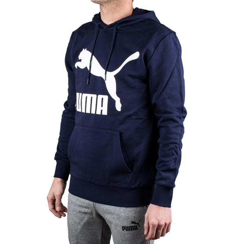 Puma Classics Logo Hoody Men Hoodies Peacoat 595200-06
