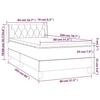 3130467 vidaXL Lit à sommier tapissier et matelas Noir 80x200 cm Tissu