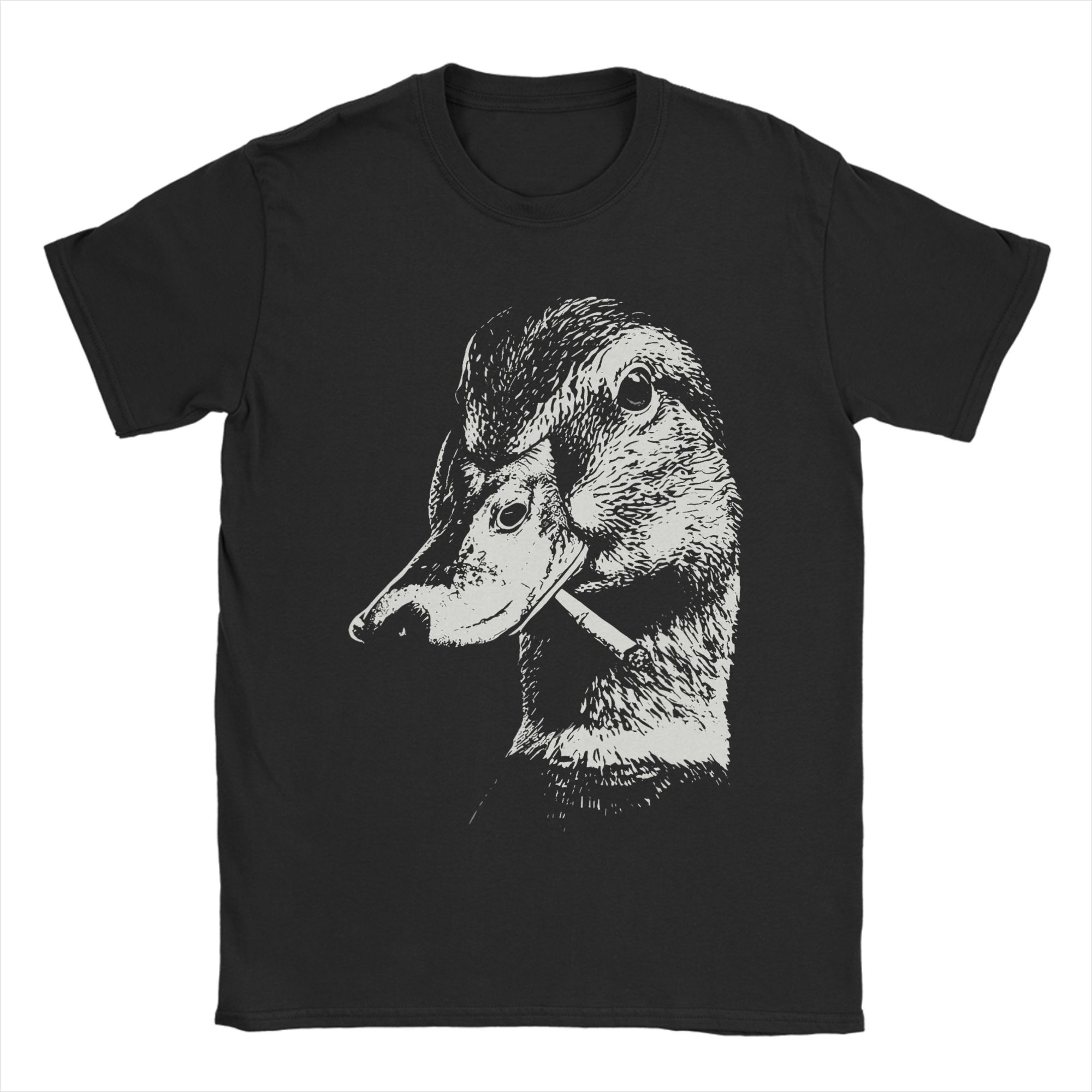 

Unisex Funny Smoking Rubber Duck Cigarette Meme T Shirt Pure Cotton Tops Amazing Short Sleeve Round Neck Tees Graphic TShirt S
