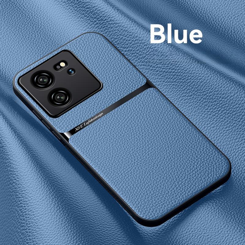 

для xiaomi 13t pro чехол кожаный магнитный автомобильный держатель чехол для телефона для xiaomi 13t mi113 mi 13 t pro xiaomi13t противоударная задняя крышка For Mi 13T синий