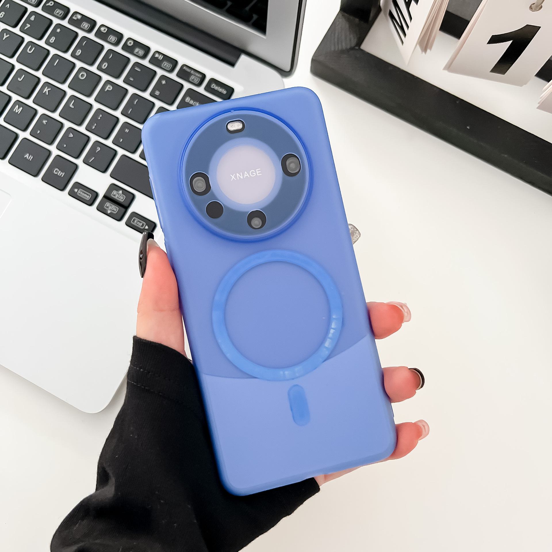 

Магнитный присоска Skin Feel защитный чехол для Huawei Mate60Pro и iPhone15Pro iPhone 16 Pro Max