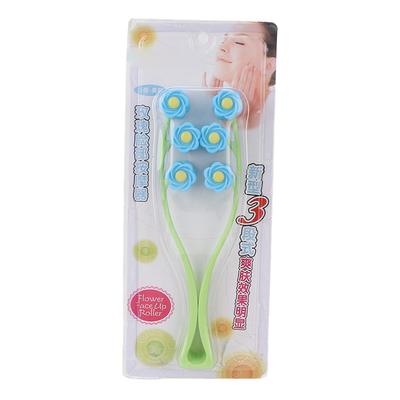 Face Roller Multiple Rollers Concave Convex Particles Comfortable Handle Multiple Rollers V Shaped Face Massager