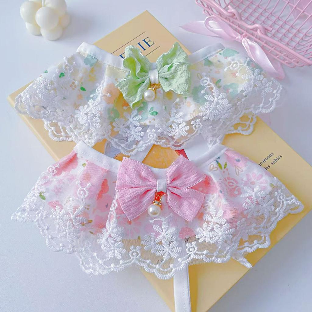 Summer Fresh Lace Pet Scarf Sweet Decor Saliva Towel Collar for Ragdoll Cats Small Dogs