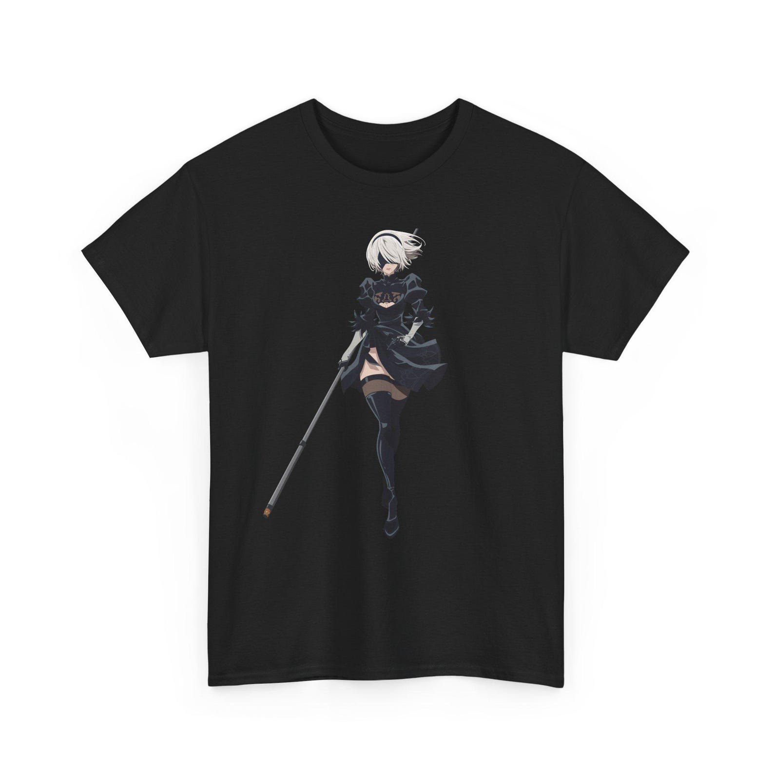 Хлопковая футболка 2B Nier Automata – Косплей-рубашка из аниме 3XL