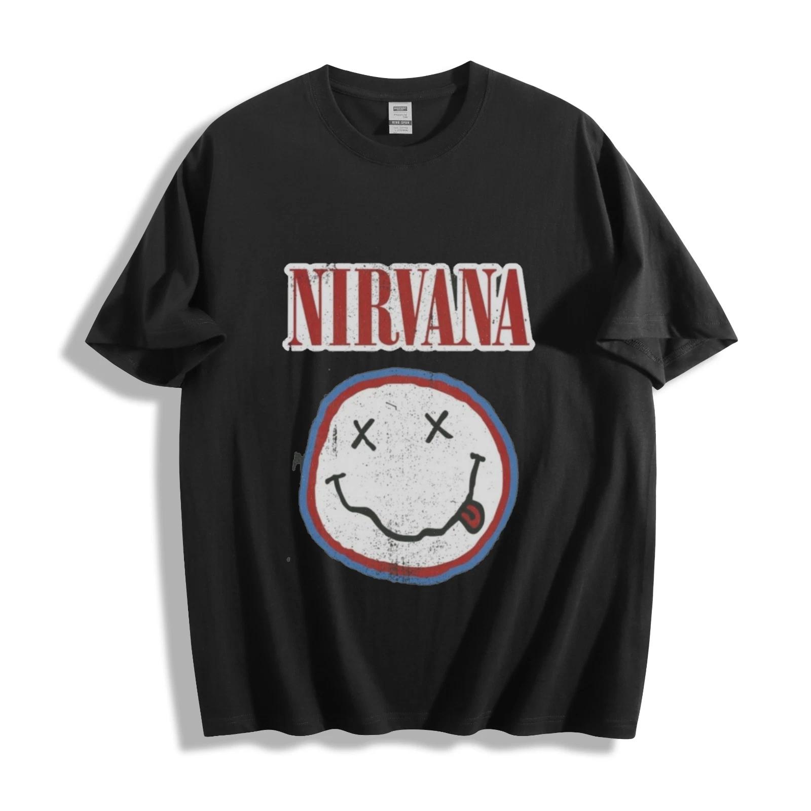 Футболка Nirvana Smiley - Классический дизайн лица в стиле гранж Унисекс 2XL
