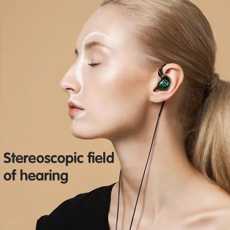 Dynamická drátová sluchátka HIFI Heavy Bass Music Headset Sluchátka do uší 3,5 mm s mikrofonem Závodní sportovní herní sluchátka s potlačením hluku