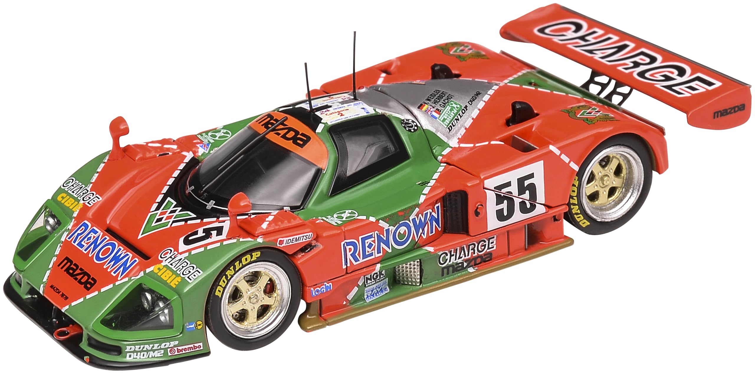 

MOTORHELIX Scale Mazda Renown 787B RENOWN Le Mans Winner 1991 Gachot Finished Model M60101 1/64 #55 V. Weidler/J. Herbert/B.