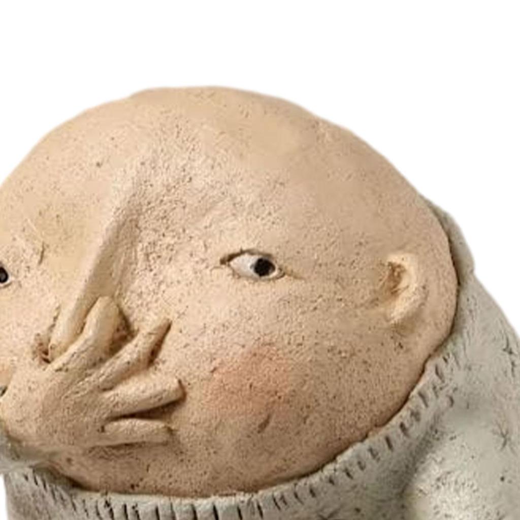 Creative Bathroom Statue, Nose Holding Figurine for Shelf Display