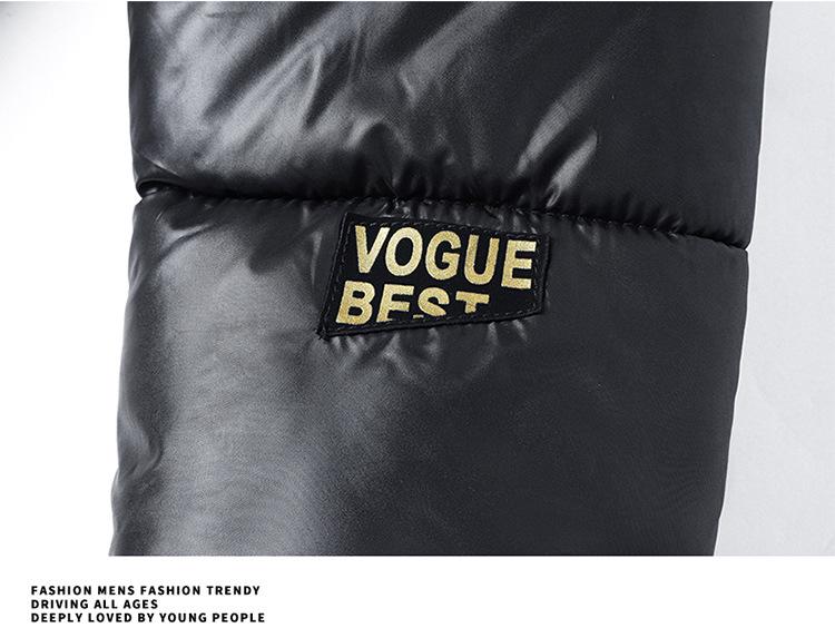 Unisex Schwarze Goldene Verdickte Winterjacke - Internet-Berühmtheiten-Stil