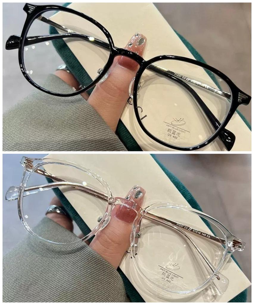 Anti Blue Light Glasses Luxury Frame Female Korean Style Big Face Round Face Plain Net Red Glasses Flat