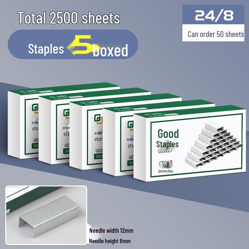 Heavy Duty Stapler Staples 24/6 & 24/8, Large No. 12 for Thick Layers