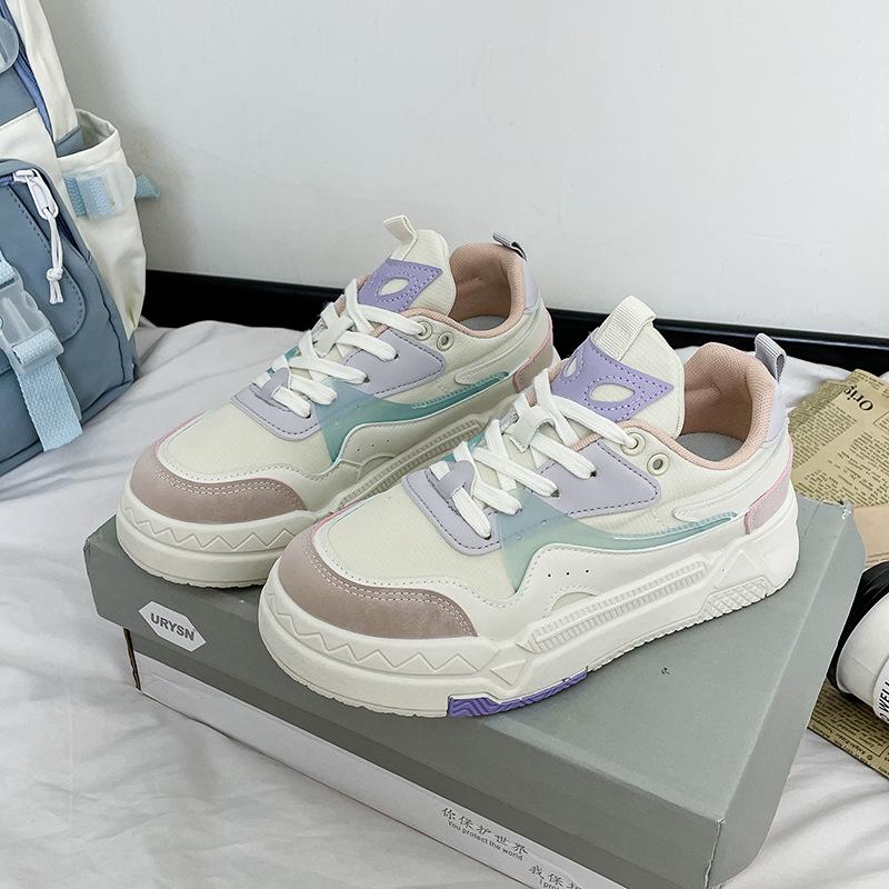 

Hong Kong style shoes women s 2025 new sports shoes campus style women s shoes casual platform bread shoes versatile casual board shoes 35