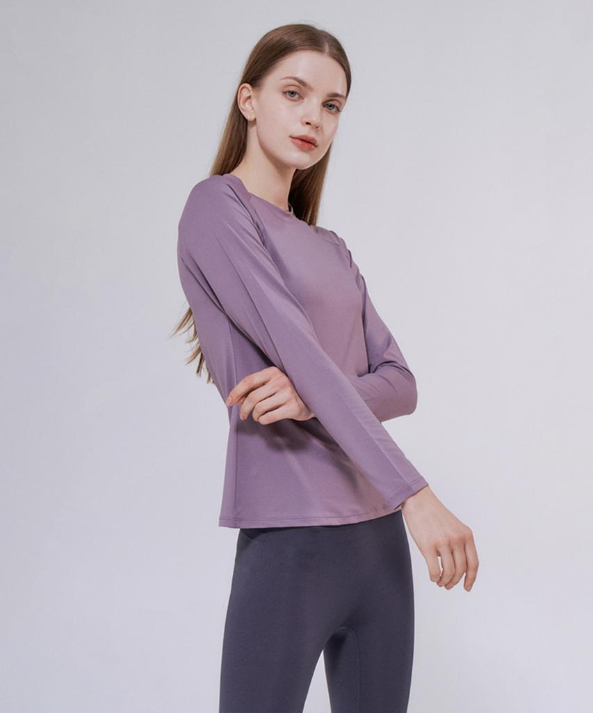 NOKJOK [2 Pack] Awesome Basic Cooling Long Sleeve Women'S T-Shirt (7 Colors) (D Type)