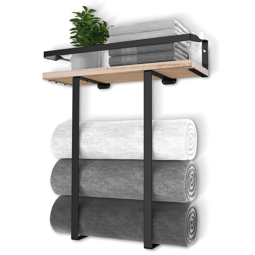 Настенная многофункциональная вешалка для полотенец без перфорации, съемная и трансграничная конструкция