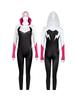 Spider Verse Gwen Miles Jumpsuit Halloween Cosplay Costume Stretchy Bodysuit for Stage Performance Party