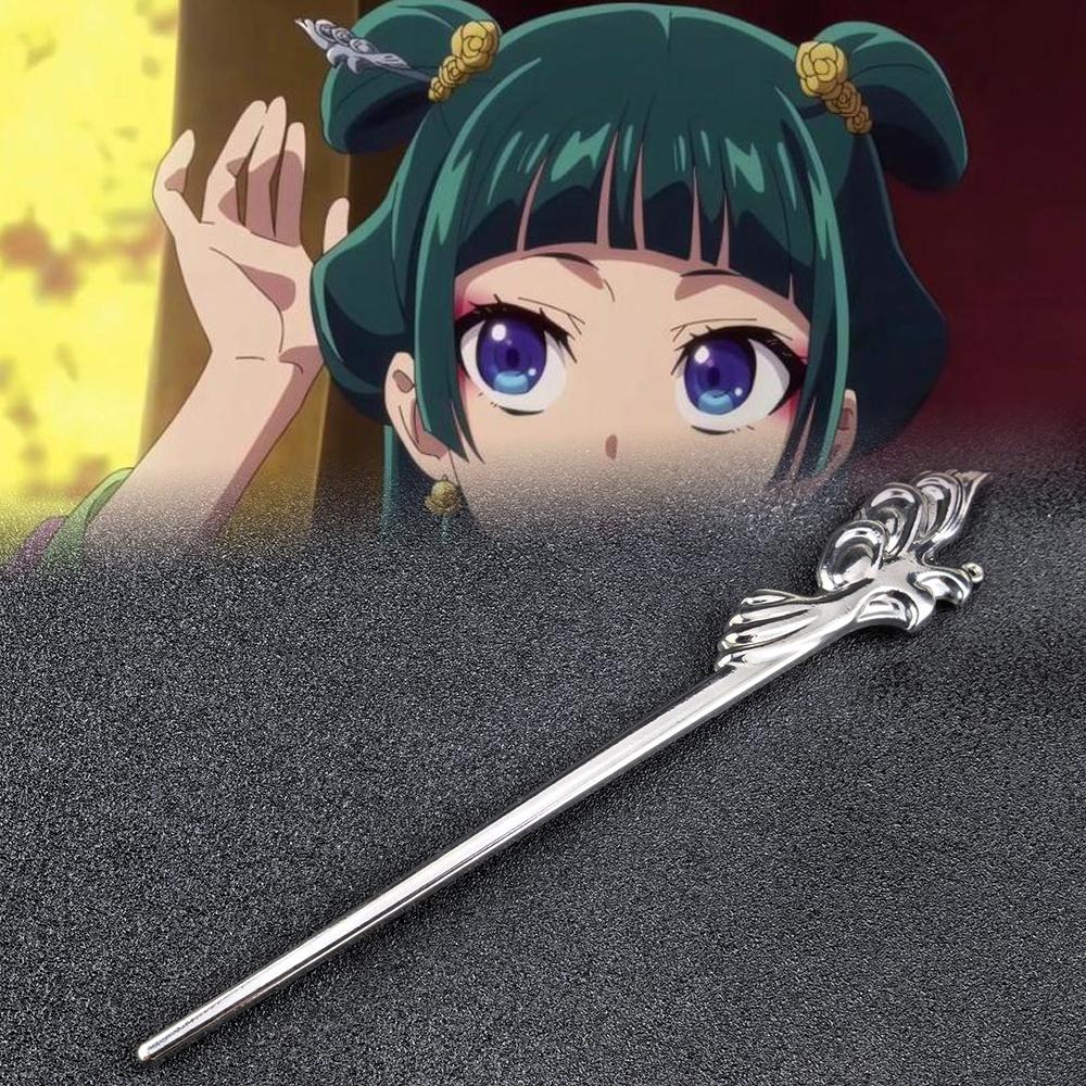 Metal Anime Maomao Same Style Silvery Premium Hair Pin Exclusive Design The Apothecary Diaries Creative Accessories Headwear