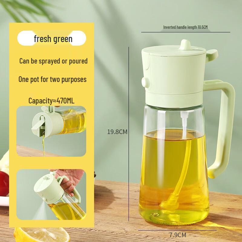 Dual-Use Glass Oil Spray & Pour Bottle