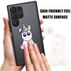 S23 Ultra Case For Samsung Galaxy S23 S22 Ultra S20 S21 FE Plus S10 Lite S24 Phone Case Matte Clear Cover Funny Unicorns Rainbow