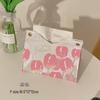 Pink Tulip Cartoon Leather Tissue Box