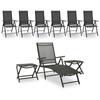 Day and Night - Day and Night Garden Furniture Set 9 Pieces Black and Anthracite Gray