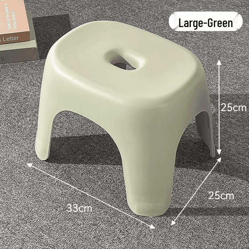 Durable Non-Slip Plastic Bathroom Stool for Shoes and Small Coffee Table