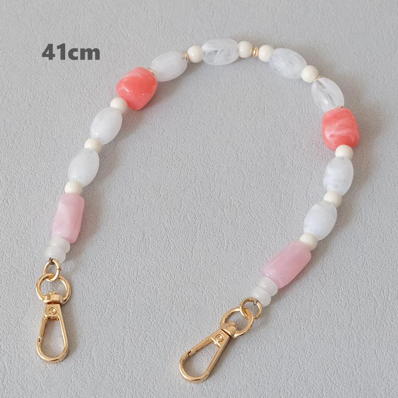 New Fashion Woman Bag Accessory Detachable Candy Beaded Chains Cute Acrylic Luxury Strap Women Elegant Bag Acrylic Handle Chain