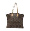 [Pre-Owned] Society Exclusive Logo Monogram Print Strapless Leather Tote Bag - Very Good #CKVJM7
