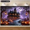 1pc Halloween Themed Wall Decoration - Suitable for Living Rooms Bedrooms and Outdoor Party Background Fabrics