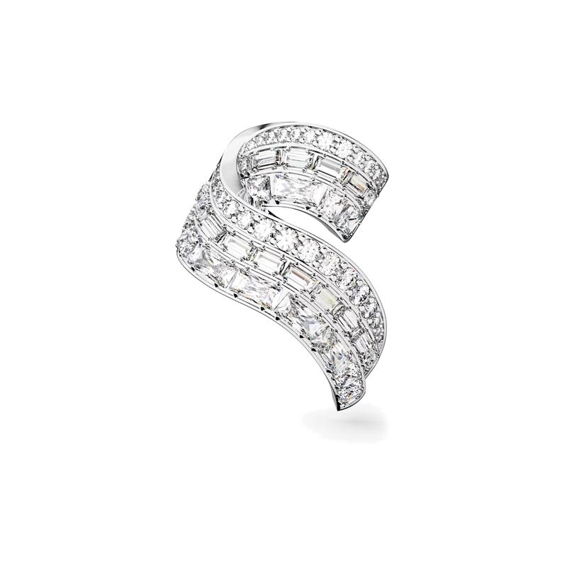 Swarovski Gem-encrusted brooch for women, silver 5681426 серебряный