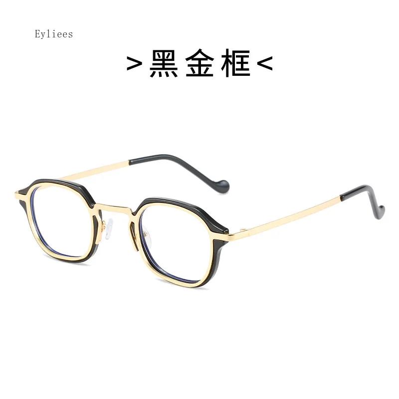 Blue Light Blocking Computer Glasses Men  Metal Round Frame Myopia Prescription Glasses Women Vintage Optical Nearsighted Ey