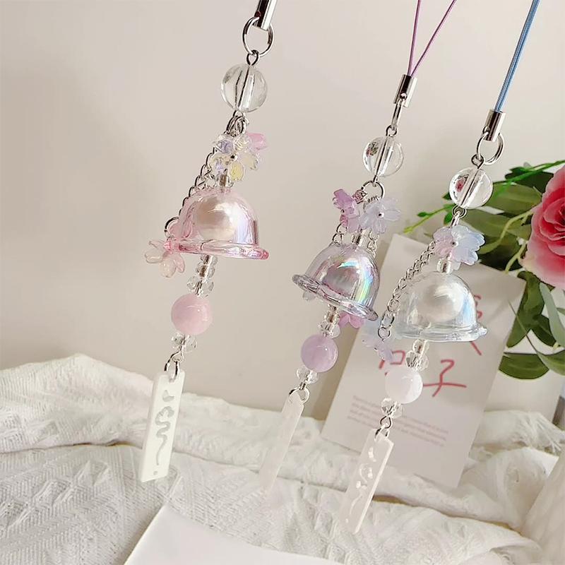 Urocze Zawieszki do Telefonu Modny Wisiorek Meduza Kwiat Smycz Pasek do Telefonu Komórkowego Słodki Kobieta Dziewczyna Brelok Korea Biżuteria