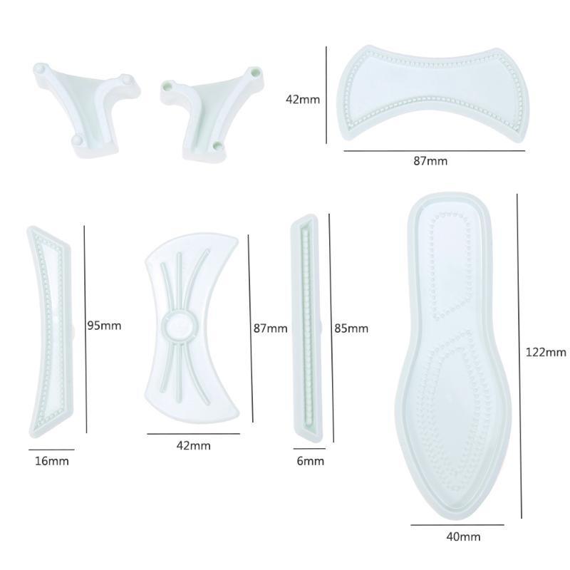 9pcs / Set High Heel Cake Embossed Mold DIY Food Grade Plastic Chocolate Candy Fondant Mold Kitchen