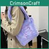 Versatile Medium Sized Plush Tote Bag Featuring Double Shoulder Straps And Soft Feel