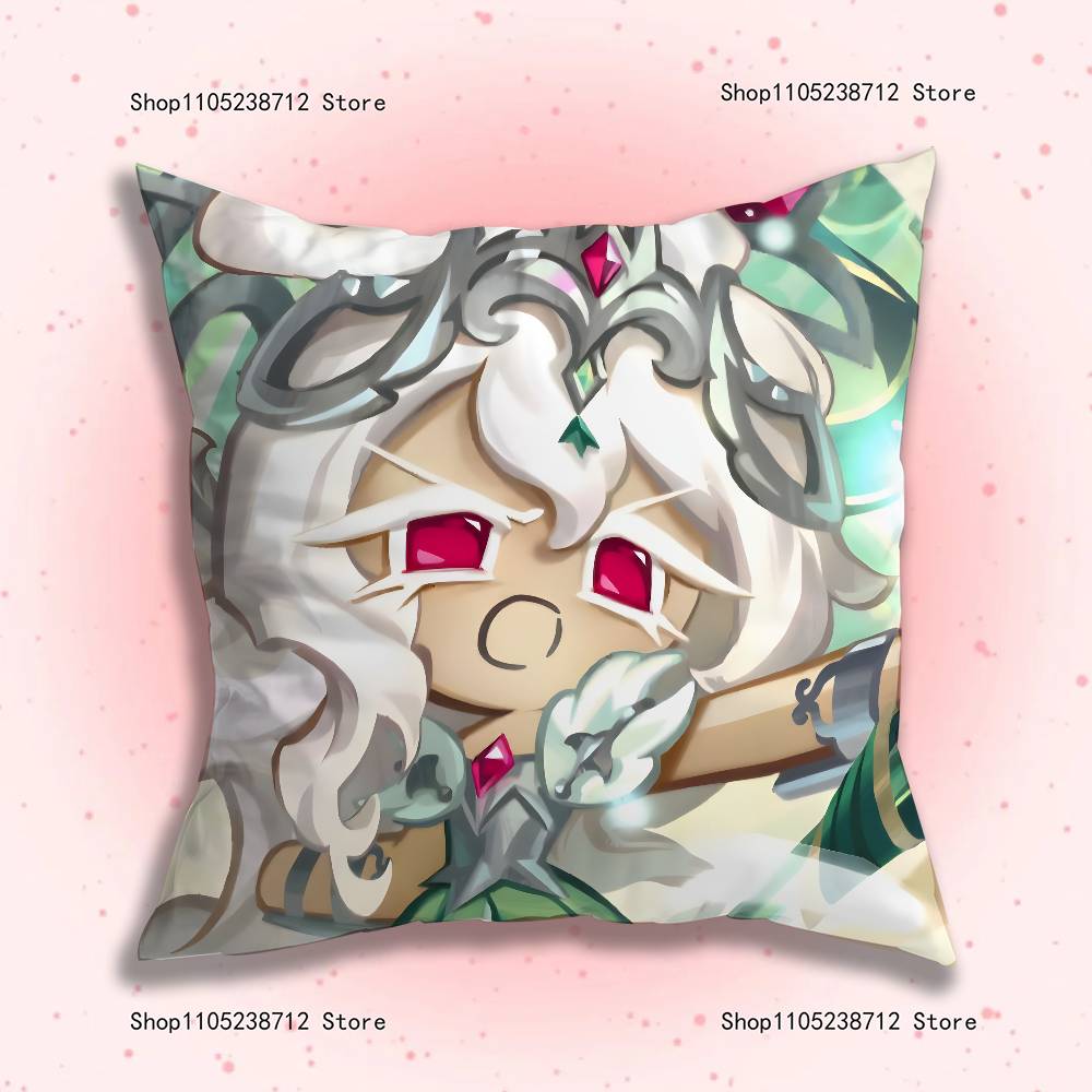 Funny Game Cute C-Cookies R-Runing Pillow Case Cute Anime Peripherals Bedroom Sofa Decorative Cushion Cover Soft Cushion Cover