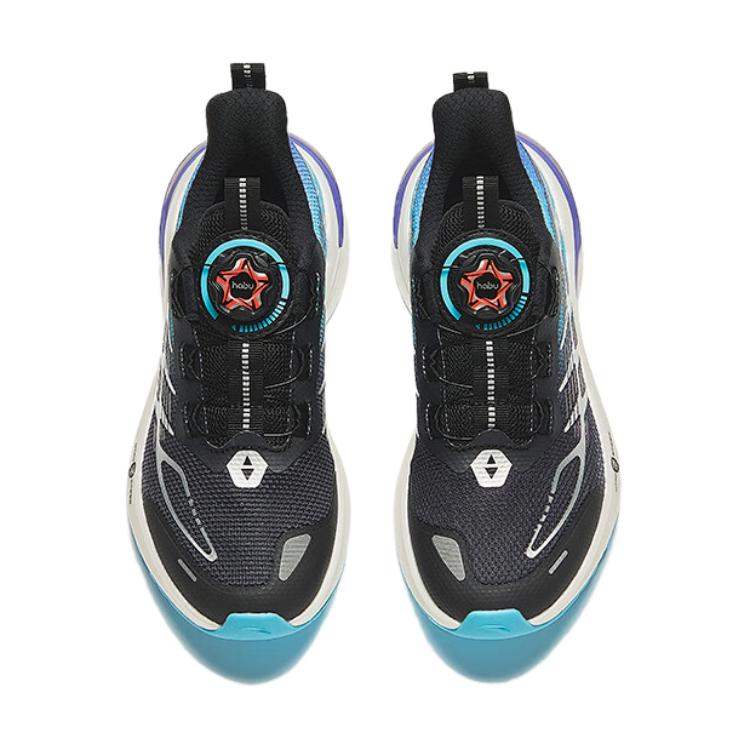 Anta Kids Victory Comfortable Casual Non-Slip Wear-Resistant Low-Top Running Shoes Kids Running Shoes Black Blue Purple 312435501-4