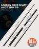 KONLLEN Heavy Hitter Jump Break Carbon Fiber Break Jump 13mm Tip Punch Cue Jump Billiard Pool Stick Cue, 3-Piece Cue, Cue,