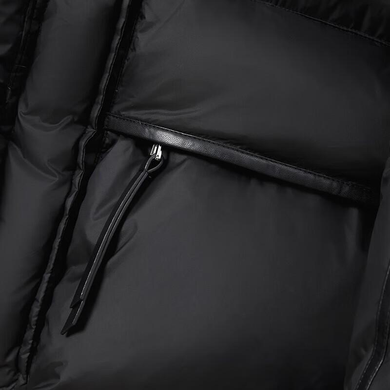 Damska krótka kurtka puchowa z kapturem, 90% puch