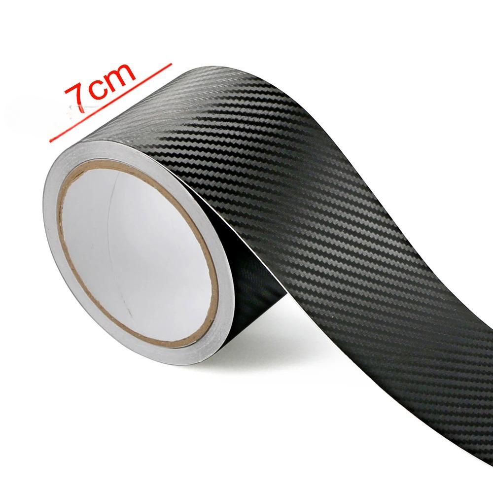 Black 3D Nano Carbon Fiber Car Door Sill Protector - 3m, Waterproof & Anti-Scratch